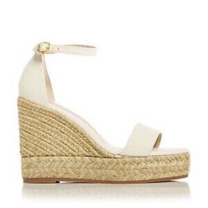Stuart Weitzman Cream Wedge Sandals